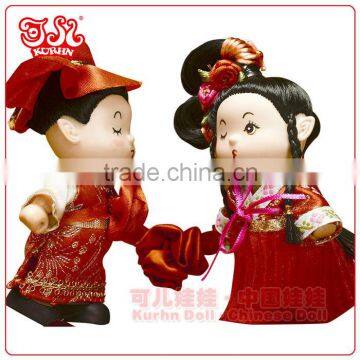 Chinese mini bride doll toys for wedding gift