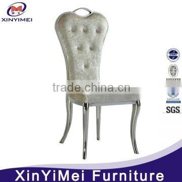 PU leather dining room chair , modern stainless steel dining chair