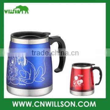 Inside&Outside Plastic double wall insulated coffee cup/ travel mug open