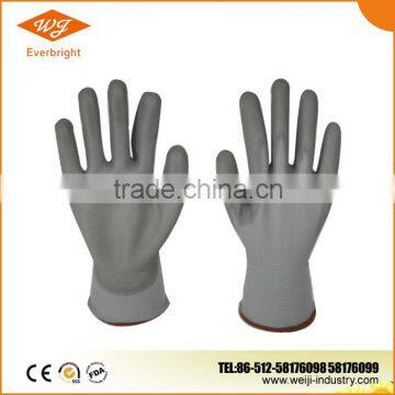 13G Polyester Liner, Smooth finished, PU Coated Glove