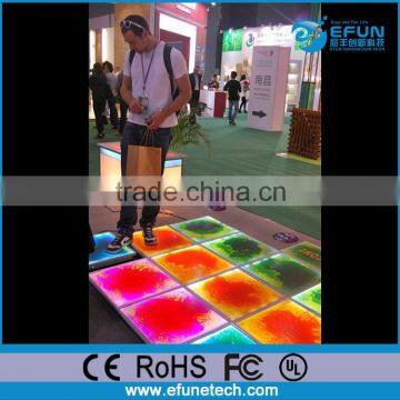 custom luxury vinyl commercial decorative floor,non-slip magic liquid dance floor tile
