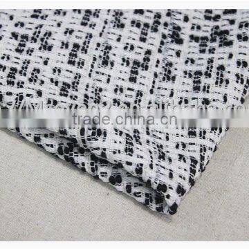 2016 M.seven Black/white Thick Tweed Fabric, Wool Blend Polyester Fabric for Casual and Formal Wear photo-5