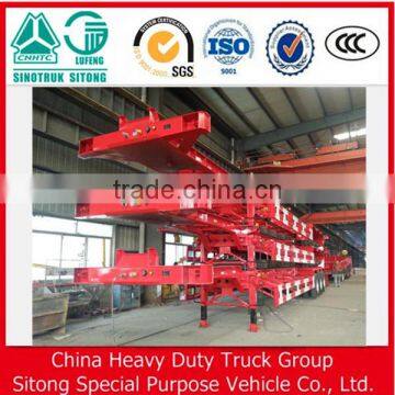 Factory Price 3 Axles 40 ft Skeleton Container Trailer , 20 ft Skeleton Semi Trailer Container Chassis photo-6