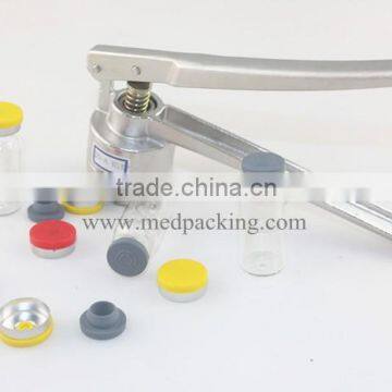 100sets/ Lot 10ml Glass Vials+20mm Vial Stopper + 20mm Flip off Caps + 1pcs 20mm Vial Crimper photo-4