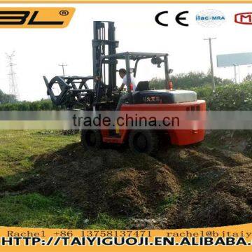 4.0T Diesel Engine Forklift, 4x4 Forklift Loader, Farm Tractor photo-5