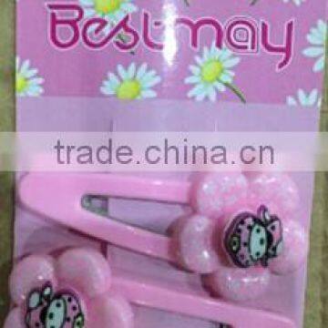 PINK PLASTIC FLOWER HAIR PIN