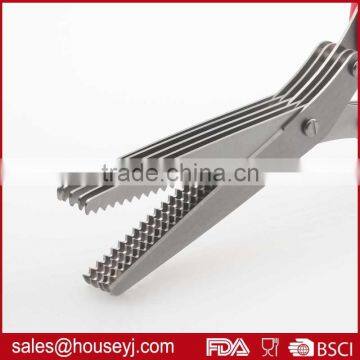 Hot Sale Stainless Steel 5 Layer Blades Kitchen Herb Scissors With Soft Grip Handle photo-4