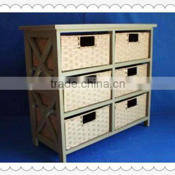 High Quality Cheap Wooden Cabinet With Many Baskets photo-4
