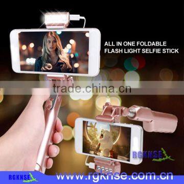 2016 RGKNSE Rk-mini 4 All in One Pen Size Foldable Night Using Sync Flash Beauty Wired Selfie Stick With Led Flash photo-6