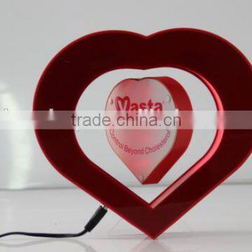 Maglev Rahmen With Heart Shape, Cool Magnetic Suspension Photo Frame with Heart Shape