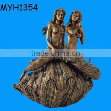 Handcrafted mermaid design Small Bronze Sculptures