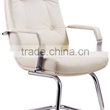 Elegnt Big Boss Manager White Leather Executive Computer Swivel Chair photo-4