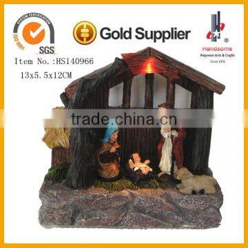 10" Christmas Nativity Set House Ornaments for 2015 photo-3