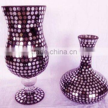 Customized China Professional Manufacturer Black Mosaic Vase Wholesale photo-3