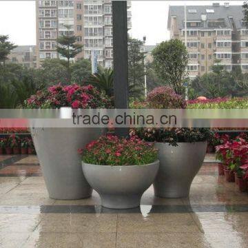 Grey Fiberglass Flower Pot photo-3