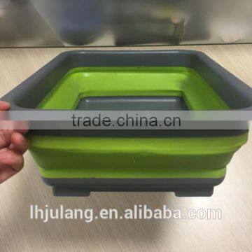 Plastic Foldable Rectangle Basket/ Foldable Rectangle Basket for Houseware