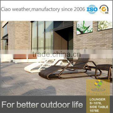 outdoor furniture beach sunbed with side table