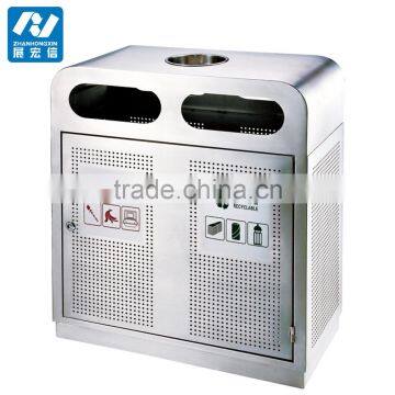 Cleaning Stainless Steel Commercial Dustbin Waste Bin