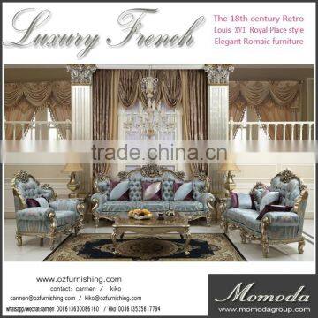 CT31A Neoclassical Rococo Elegant 24k Gold Paiting Dining Room Set Luxury Antique Villa Wood Carved Table Chairs Home Furniture