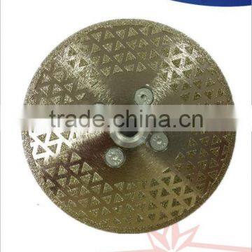 Electroplated Diamond circular saw blades for cutting soapstone with continuous rim