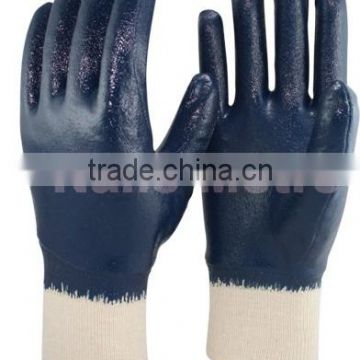 NMSAFETY oil proof working gloves full coated nitrile gloves nitrile interlock glove