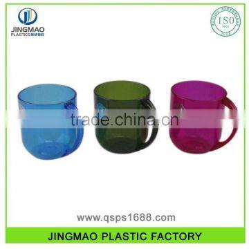 Colorful PS OEM Service Plastic Hard Mug With Handle For Kids