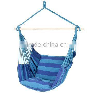 Colorful Poly Cotton Swing Hanging Hammock Chair With Hand Made Rope photo-5