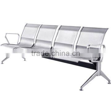 Public Place Cheap Stainless Steel 3-Seater Waiting Chair photo-4