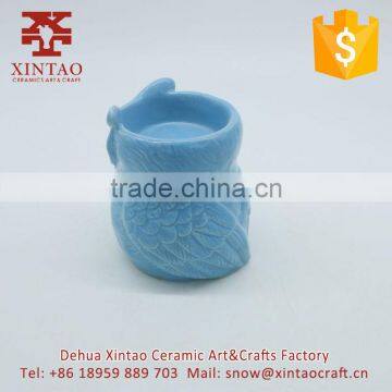 Better Homes and Gardens Ceramic Pillar Blue Candle Holders photo-2