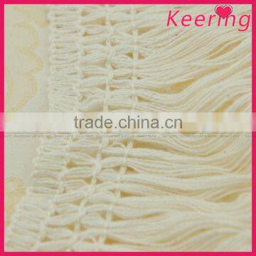 Cheap Lace White Braid Tassel Trimming for Sofa WTPB-013