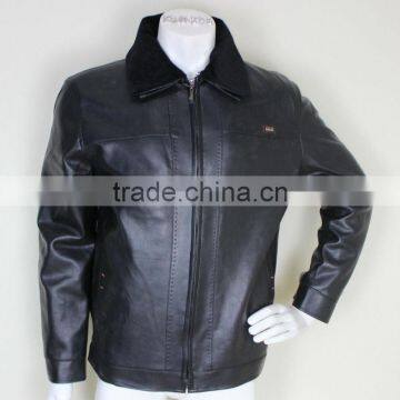 2014 Fashion Pu Leather Jacket For Men