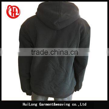 Plus Size Men White Lining Winter Black Hoodie Jacket photo-2