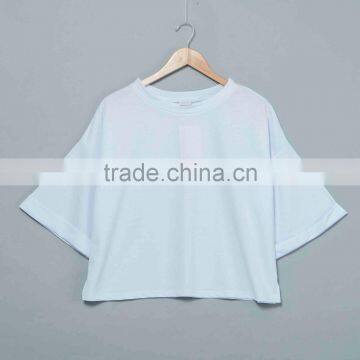 Sublimation blank french terry T-shirt custome design print no minimum quantity real factory