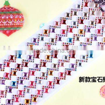 Rhinestone New Products Wholesale Customized Shape Diy Self Adhesive Acrylic Rhinestone Sticker Sheet photo-3