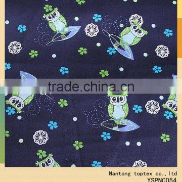 the owl printed cotton fabric in navy color for young men