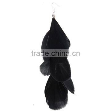 Fashion Dangle Earrings,Wholesale Jewelry Ladies Earring ,feather Shaped Hoop Earrings photo-2