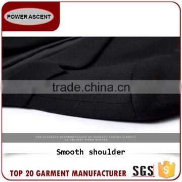 Wholesale Suit Polyester Fabric Black 1-Button Suits For Men photo-6