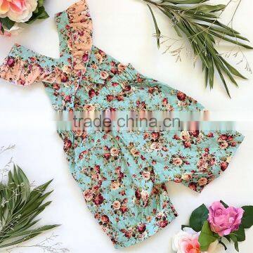 Baby Girl Printed Cotton Romper Kids Ruffle Summer Clothes Baby Jumpsuits