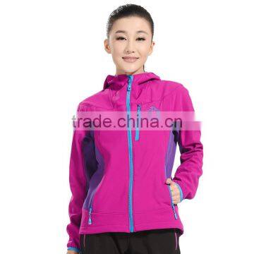 High quality womens waterproof zipper softshell jacket for outdoor