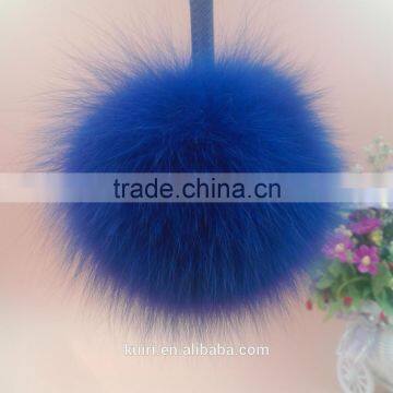2016 Fashion Cheap Price Bag or Garment Charm 12cm Fox Fur Ball Keychain photo-2