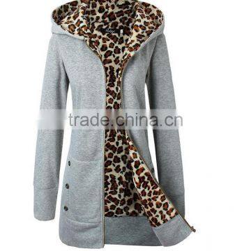 Hot Sale Custom Made Latest Womens Brushed Long Warm Thick Winter Fleece Hoodies photo-3
