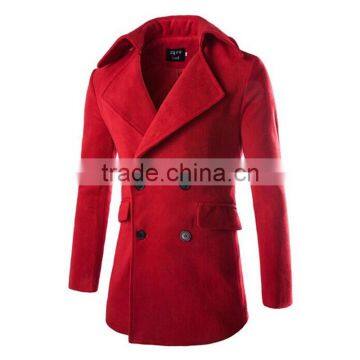 Hot Sale Good Quality Cheaper Price Boy Youth Style International Fan Woolen Long Men Winter Coat photo-5