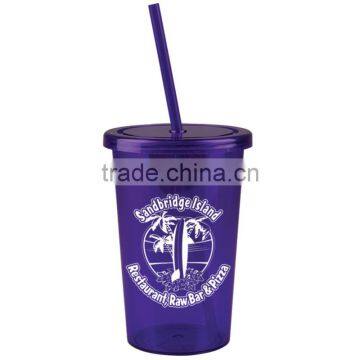 USA Made 20 oz Single Wall Tumbler With Straw And Screw-On Lid - BPA/BPS-free and Comes With Your Logo photo-4