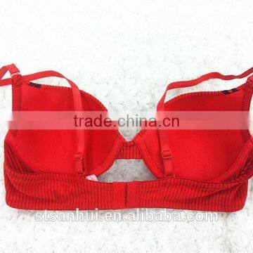 Ladies Fashion Design Sexy Red Padded Bra Girls Underwear Bra New Design photo-2