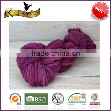 100% knitting merino wool thick and thin yarns multicolor