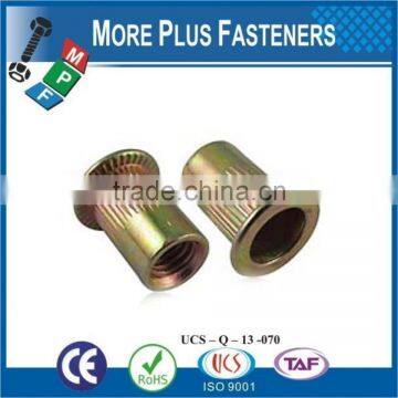 Made in Taiwan Threaded Insert Knurled Flat Head Open Head Rivet Nut photo-3