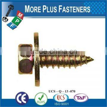 Made in Taiwan Metric Hexagon Head Phillips or Slotted Recessed SEMS Screw