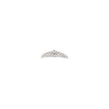 Custom design rhintestone bridal wedding tiara crowns cheap with silver plating