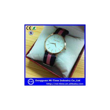 Wholesale china factory nylon strap thin watch for sale