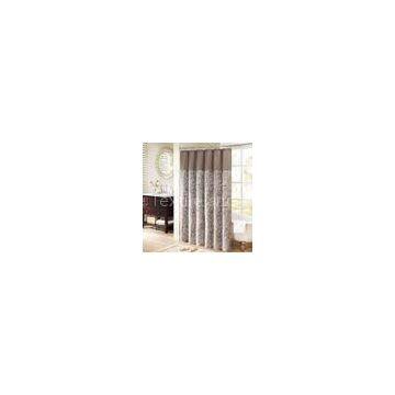 Blue / Brown Window Shower Curtain Polyester Waterproof For Home Bath